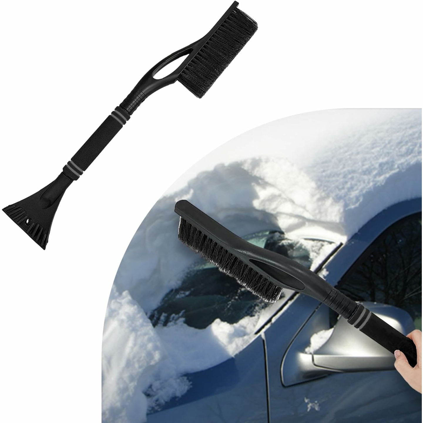 24 Inch Car Snow Scraper and Brush for Easy Ice Removal