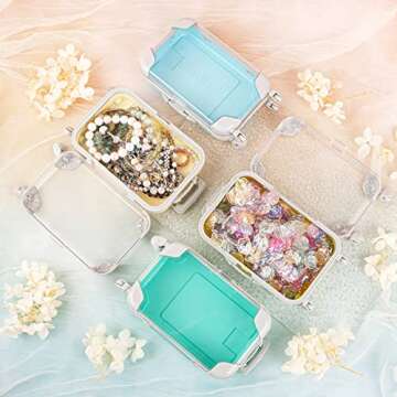 Framendino, 12 Pack Box Empty Packaging Storage Containers Mini Suitcase Candy 9 Colors