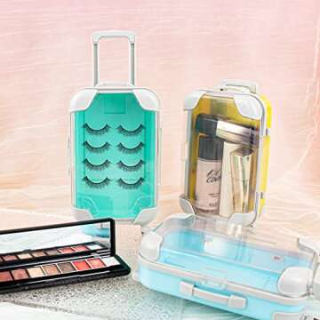 Framendino, 12 Pack Box Empty Packaging Storage Containers Mini Suitcase Candy 9 Colors