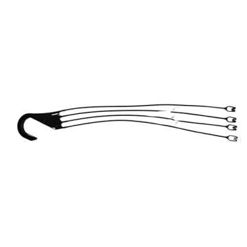 Replacement 4 Strand Plastic Hangers for 12" Hanging Baskets - Set of 5 (Brown)