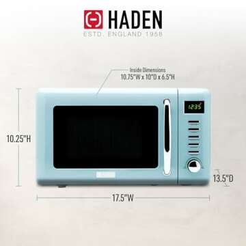 Haden Compact Microwave Oven - Stylish & Efficient 0.7 Cu Ft
