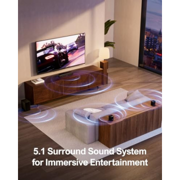 ULTIMEA 5.1ch Sound Bar - Surround Sound for TV