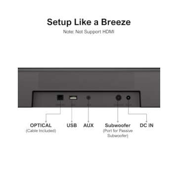 ULTIMEA 5.1ch Sound Bar - Surround Sound for TV