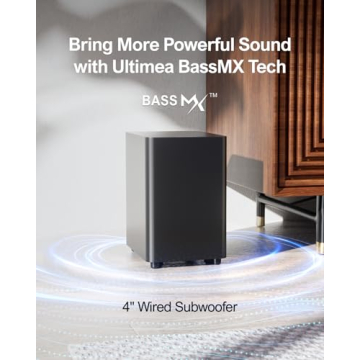 ULTIMEA 5.1ch Sound Bar - Surround Sound for TV