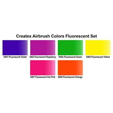 Createx Colors 5802-00 2-Ounce AB Airbrush Set, Fluorescent