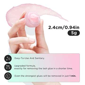LASHVIEW Eyelash Extension Remover Cream, Special LILY Flavor Cream, Lash Extension Remover Cream Pr...