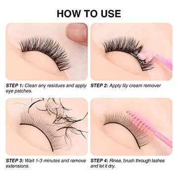 LASHVIEW Eyelash Extension Remover Cream, Special LILY Flavor Cream, Lash Extension Remover Cream Professional Eyelash Extensions Remover for Salon,5g