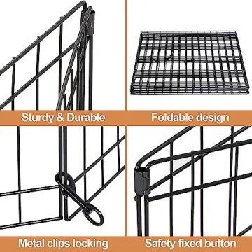 Durable Foldable Metal Pet Playpen for Small Animals