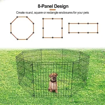Durable Foldable Metal Pet Playpen for Small Animals