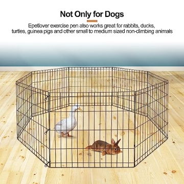 Durable Foldable Metal Pet Playpen for Small Animals