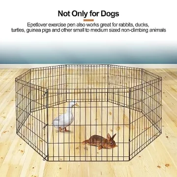 Durable Foldable Metal Pet Playpen for Small Animals