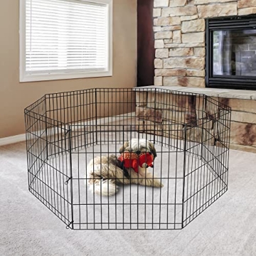 Durable Foldable Metal Pet Playpen for Small Animals