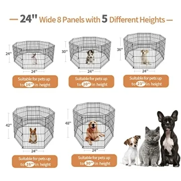 Durable Foldable Metal Pet Playpen for Small Animals