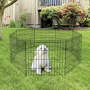 Durable Foldable Metal Pet Playpen for Small Animals