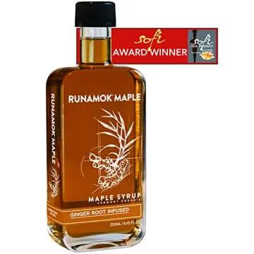 Runamok Ginger Root Infused Maple Syrup - Authentic & Real Vermont Maple Syrup | Gluten Free & Natur...