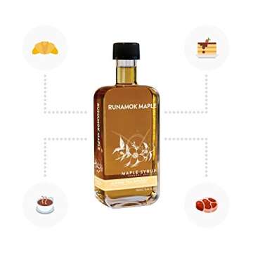 Runamok Ginger Root Infused Maple Syrup - Authentic & Real Vermont Maple Syrup | Gluten Free & Natural Sweetener | Great for Cooking, Tea & Cocktails | 8.45 Fl Oz (250mL)