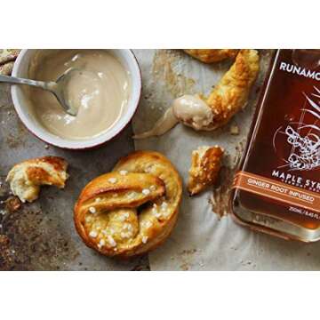 Runamok Ginger Root Infused Maple Syrup - Authentic & Real Vermont Maple Syrup | Gluten Free & Natural Sweetener | Great for Cooking, Tea & Cocktails | 8.45 Fl Oz (250mL)
