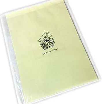 Pirate Face Tattoo 100 Pcs Tattoo Thermal Stencil Transfer Paper 8.5" X 11", 100 Count