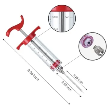 Turkey Injector Syringe Set for Flavorful BBQ Cooking