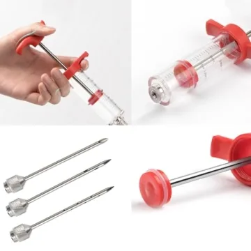 Turkey Injector Syringe Set for Flavorful BBQ Cooking