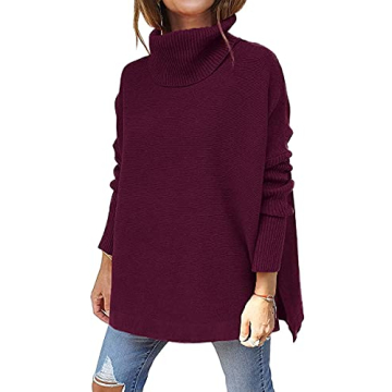 LILLUSORY Oversized Turtleneck Sweater - Cozy Winter Fashion for Women 2024