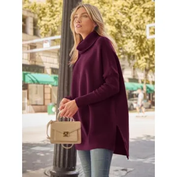 LILLUSORY Oversized Turtleneck Sweater Women Winter 2024