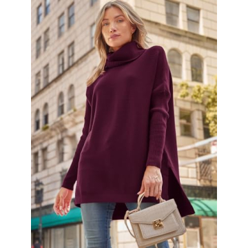 LILLUSORY Oversized Turtleneck Sweater Women Winter 2024
