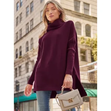 LILLUSORY Oversized Turtleneck Sweater Women Winter 2024