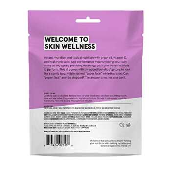 Acure Radically Rejuvenating Sheet Mask, 100% Vegan, Provides Anti-Aging Support, Argan Oil & Hyaluronic Acid - Hydrates & Nourishes, 1 Count, 0.67 Fl Oz