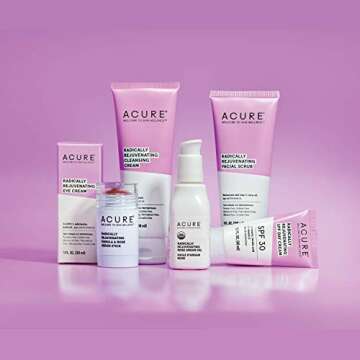 Acure Radically Rejuvenating Sheet Mask, 100% Vegan, Provides Anti-Aging Support, Argan Oil & Hyaluronic Acid - Hydrates & Nourishes, 1 Count, 0.67 Fl Oz