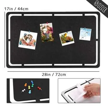 Stylish SEG Direct Felt Pin Board 28x17 for Home and Office