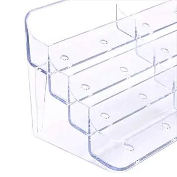 Hipiwe 2pcs 8 Pockets Acrylic Business Card Holder Stand Clear Desktop Countertop Acrylic Index Card Filling Display
