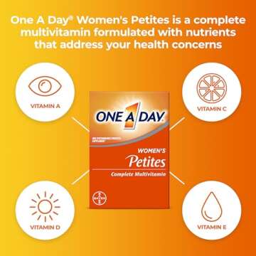 One A Day Women’s Petites Multivitamin,Supplement with Vitamin A, C, D, E and Zinc for Immune Heal...