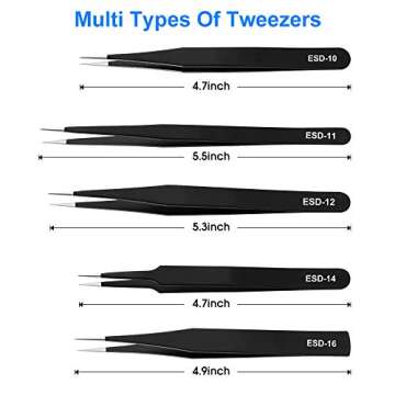 UUBAAR Precision Tweezers Set for All Your Crafting Needs