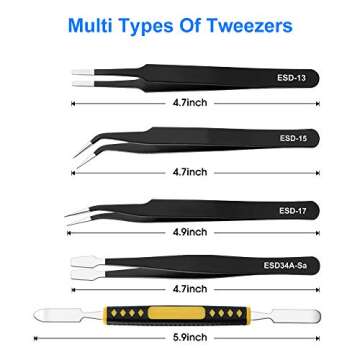 UUBAAR Precision Tweezers Set for All Your Crafting Needs