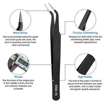 UUBAAR Precision Tweezers Set for All Your Crafting Needs