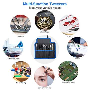 UUBAAR Precision Tweezers Set for All Your Crafting Needs