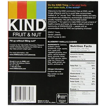 KIND Bars Blueberry Vanilla Cashew - Gluten Free Snacks