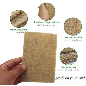 Eco-Friendly Natural Scouring Pads for Easy Cleaning