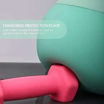 Fitvids Soft Kettlebells - Sea and Iron Sand Filled Weights for Women and Men - Color Coded Soft Vinyl Kettlebells, 25-Pound