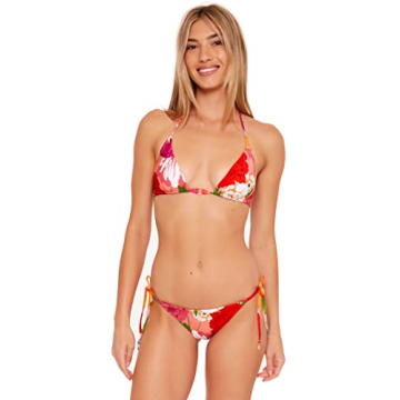 Trina Turk Women's Standard Sunny Bloom Tie Side Bikini Bottom, Floral Print, Cheeky Coverage-Swimwe...