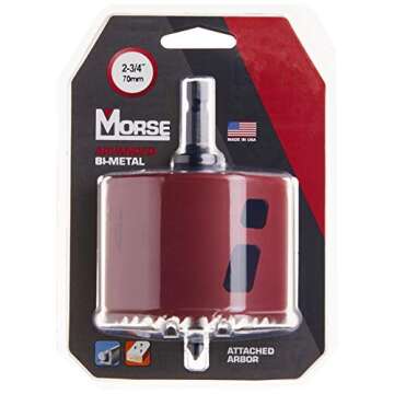 Morse MHSA44C Bimetal Hole Saw, 2-3/4" Diameter, Carded