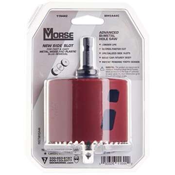 Morse MHSA44C Bimetal Hole Saw, 2-3/4" Diameter, Carded