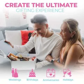 5Pack Large White Gift Box with Lid Magnetic Closure, 9.25x9.25x3.75" Bridesmaid Proposal Gifts Cute...