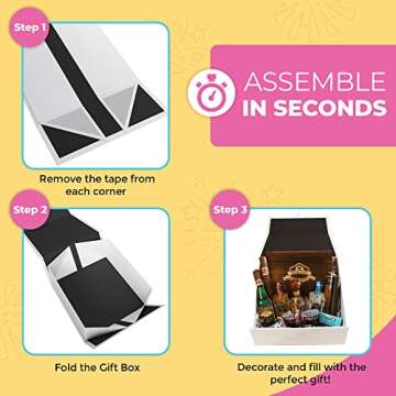 5Pack Large White Gift Box with Lid Magnetic Closure, 9.25x9.25x3.75" Bridesmaid Proposal Gifts Cute, Collapsible Christmas Gift Boxes with Lids for Presents, Holidays, Reusable Wedding Keepsake Box