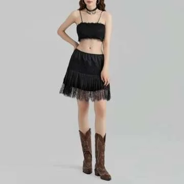 Chic Women Lace Mini Skirt with Ruffles for All Occasions  