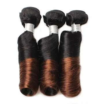 Allove 8A Brazilian Ombre Spring Curl Hair with Closure