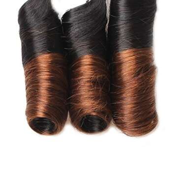 Allove 8A Brazilian Ombre Spring Curl Hair with Closure