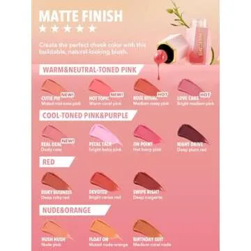 SHEGLAM Color Bloom Liquid Blush Makeup for Cheeks