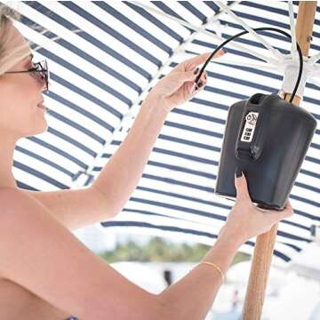 SAFEGO Portable Indoor/Outdoor Lock Box Safe with Key and Combination Access (Black)